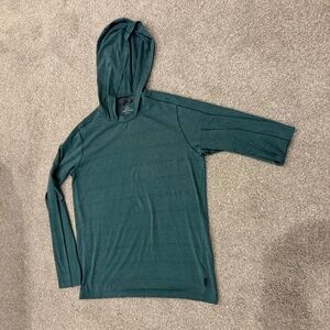 Prana Men’s Medium Lightweight Hooded Performance Shirt – Green